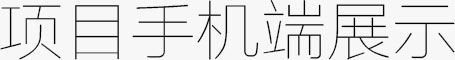 項目手機端展示